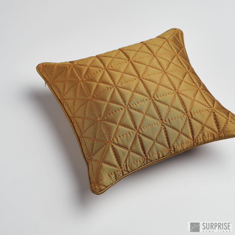 Surprise Home - Grid 30 x 30 cms Cushion Covers (Copper)