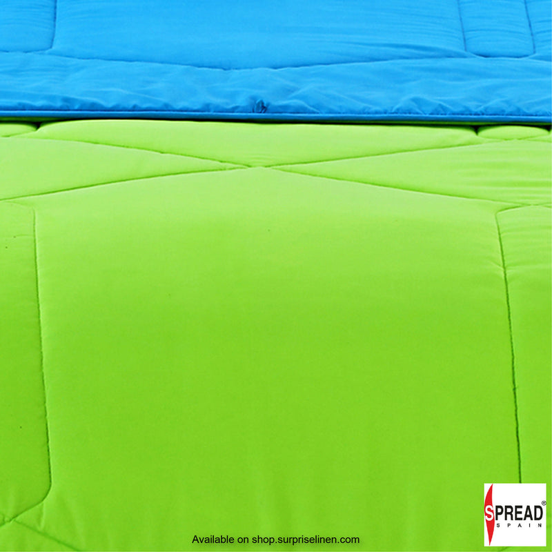 Spread Spain - Vibgyor Soft and Light Weight Microfiber Reversible AC Quilt/Comforter (Lime Green)