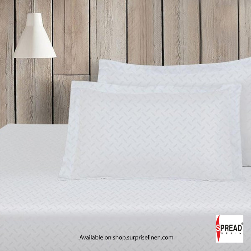 Spread Spain - Italian Jacquard Collection 450 TC Bed Sheet Set (White Drumsticks)