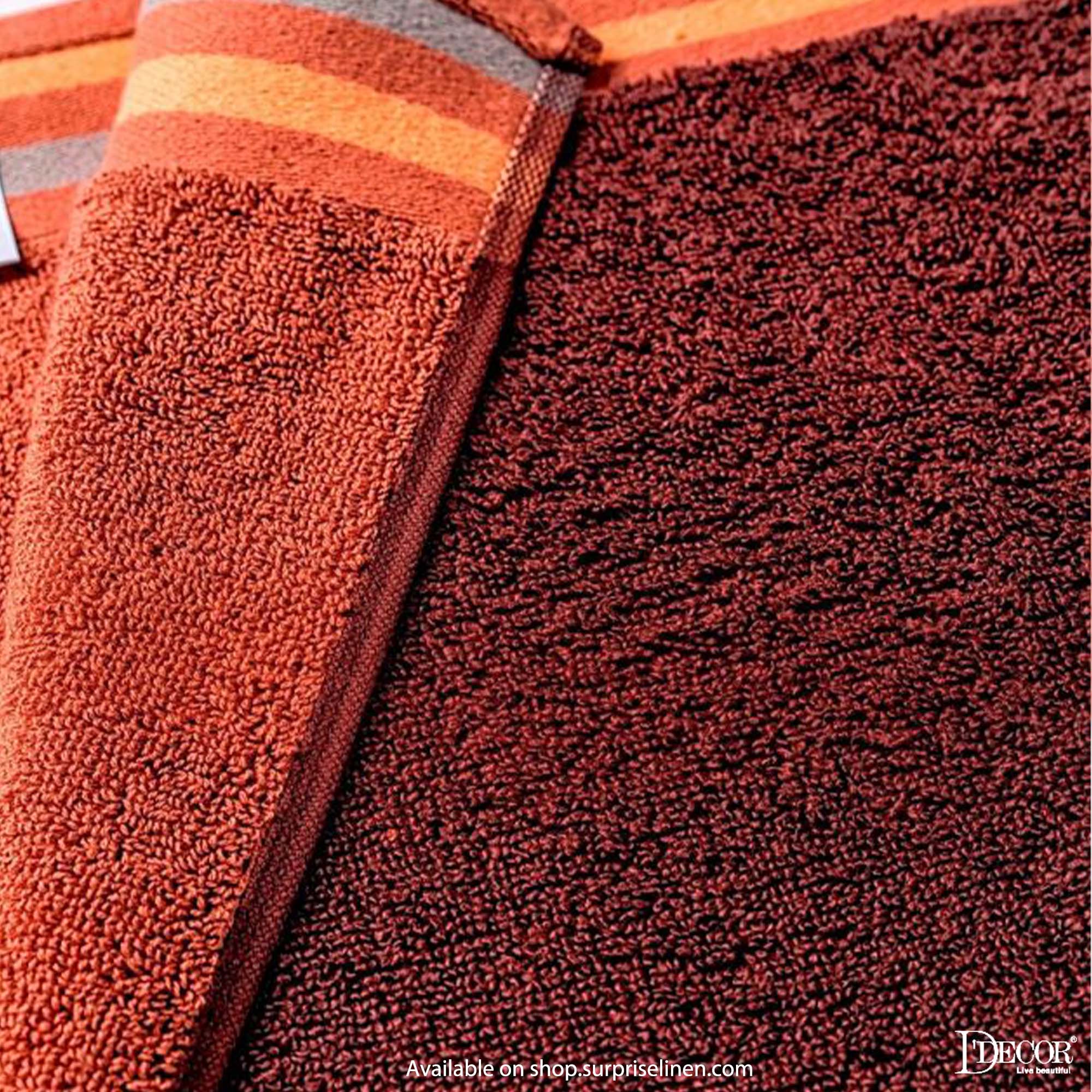 D'Decor - Zest Collection 500 GSM Bath Towel (Brown Bison)