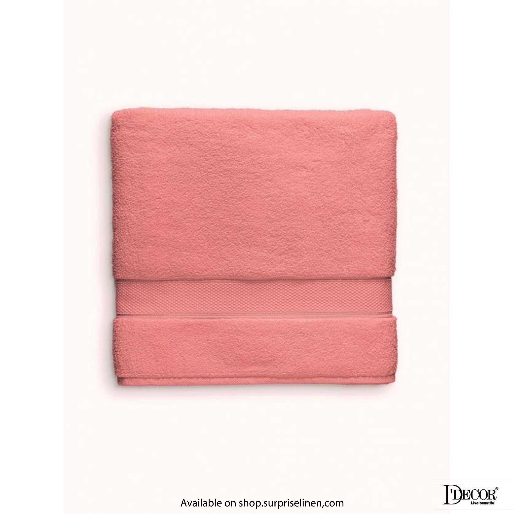 D'Decor - The Crest Collection 650 GSM Bath Towel (Coral)