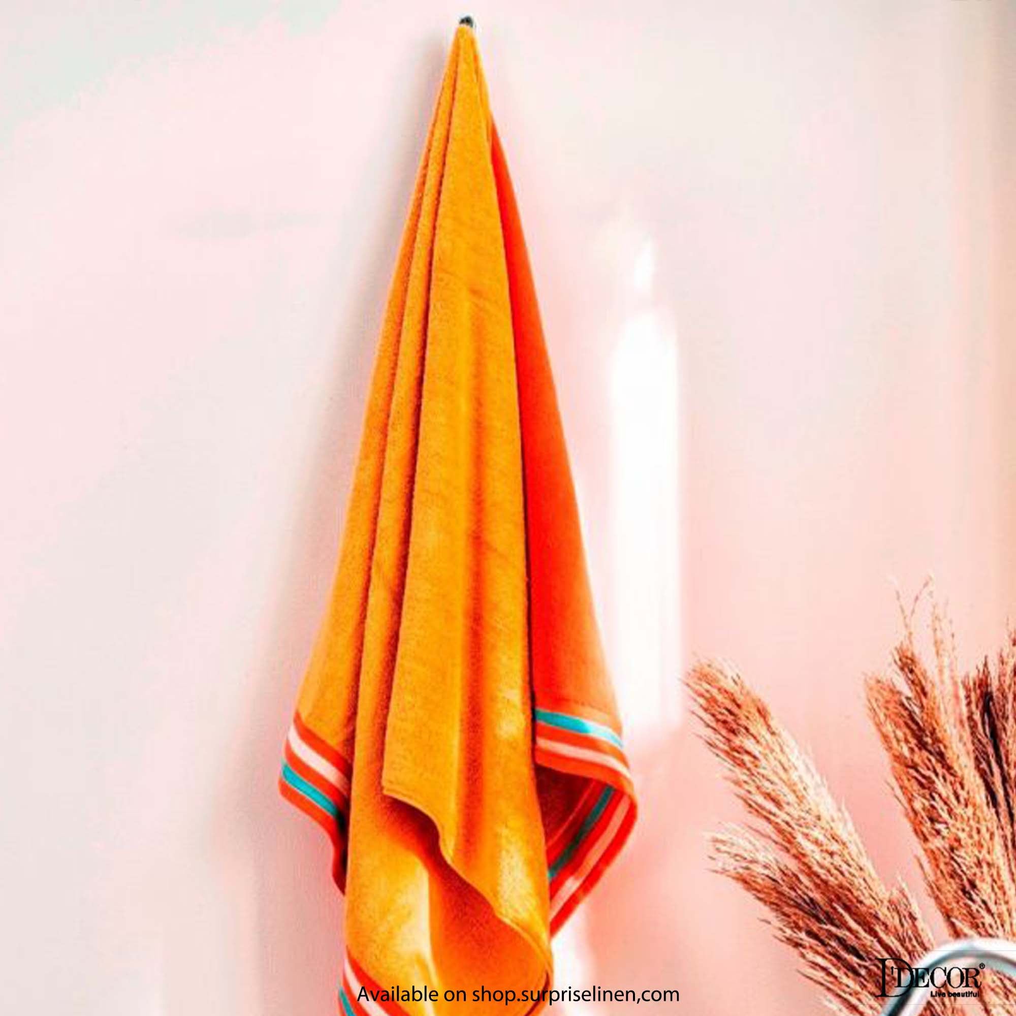 D'Decor - Zest Collection 500 GSM Bath Towel (Golden Flamingo)