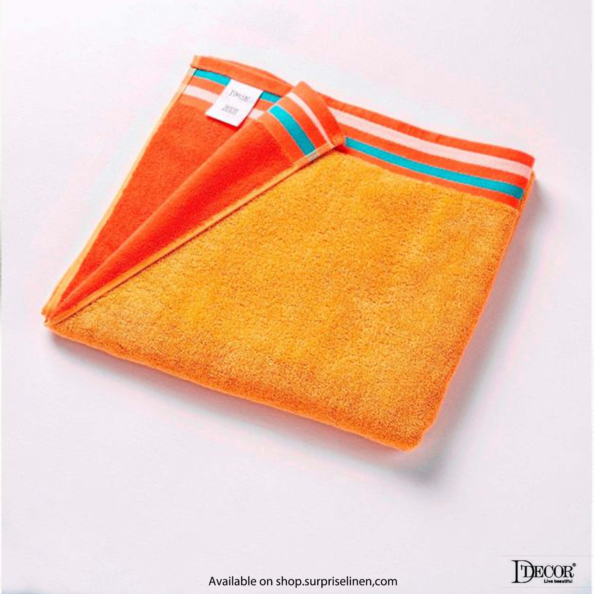 D'Decor - Zest Collection 500 GSM Bath Towel (Golden Flamingo)