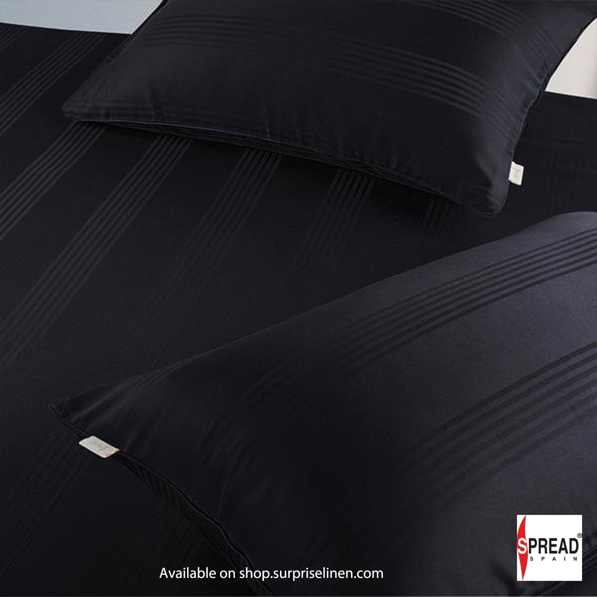 Spread Spain - 450Thread Count Premium Cotton Barcode Bedsheet Set (Black)