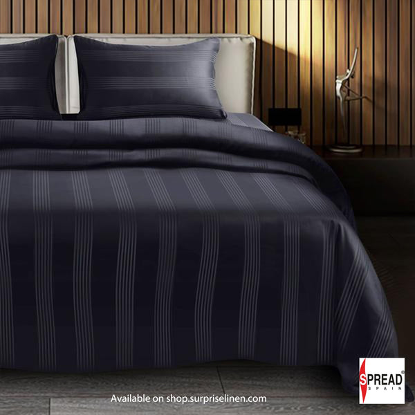 Spread Spain - 450TC Premium Cotton Barcode Bedsheet Set (Black)