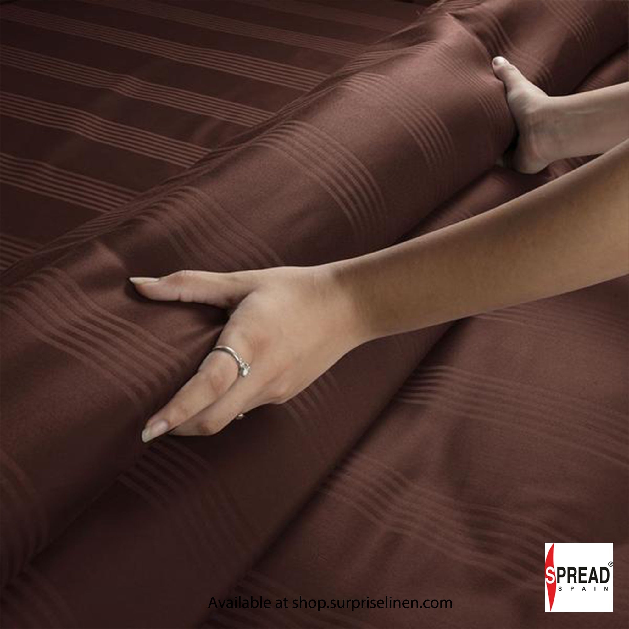 Spread Spain - 450Thread Count Premium Cotton Barcode Bedsheet Set (Choco)