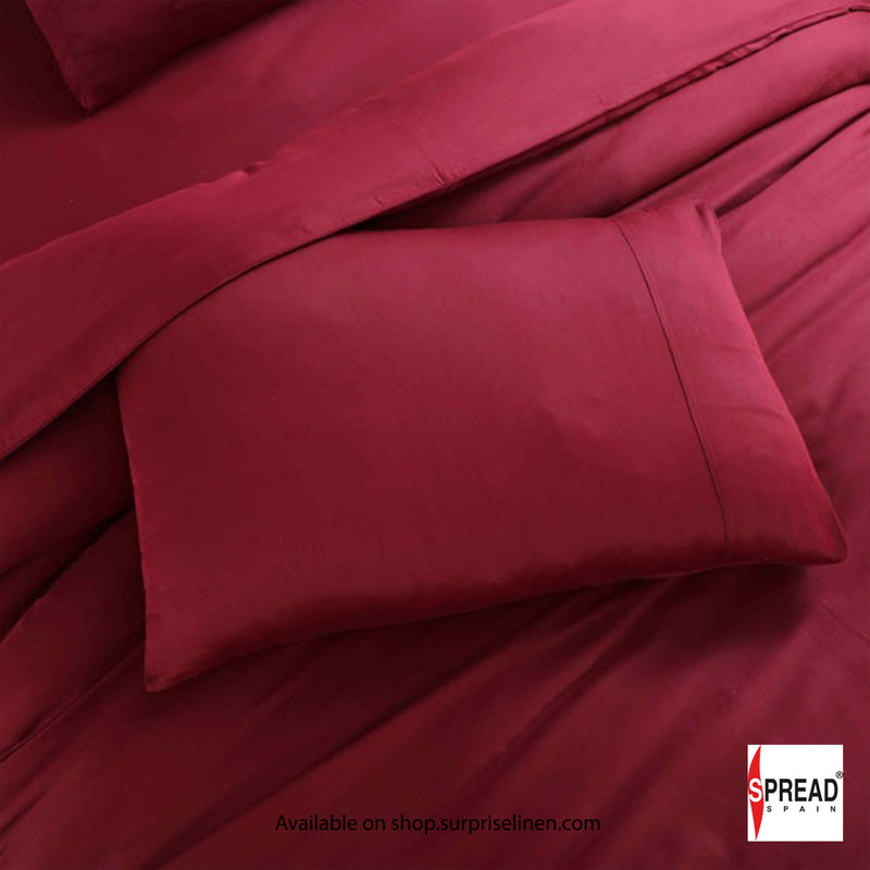 Spread Spain - Madison Avenue 400 Thread Count Cotton Bedsheet Set (Burgandy)