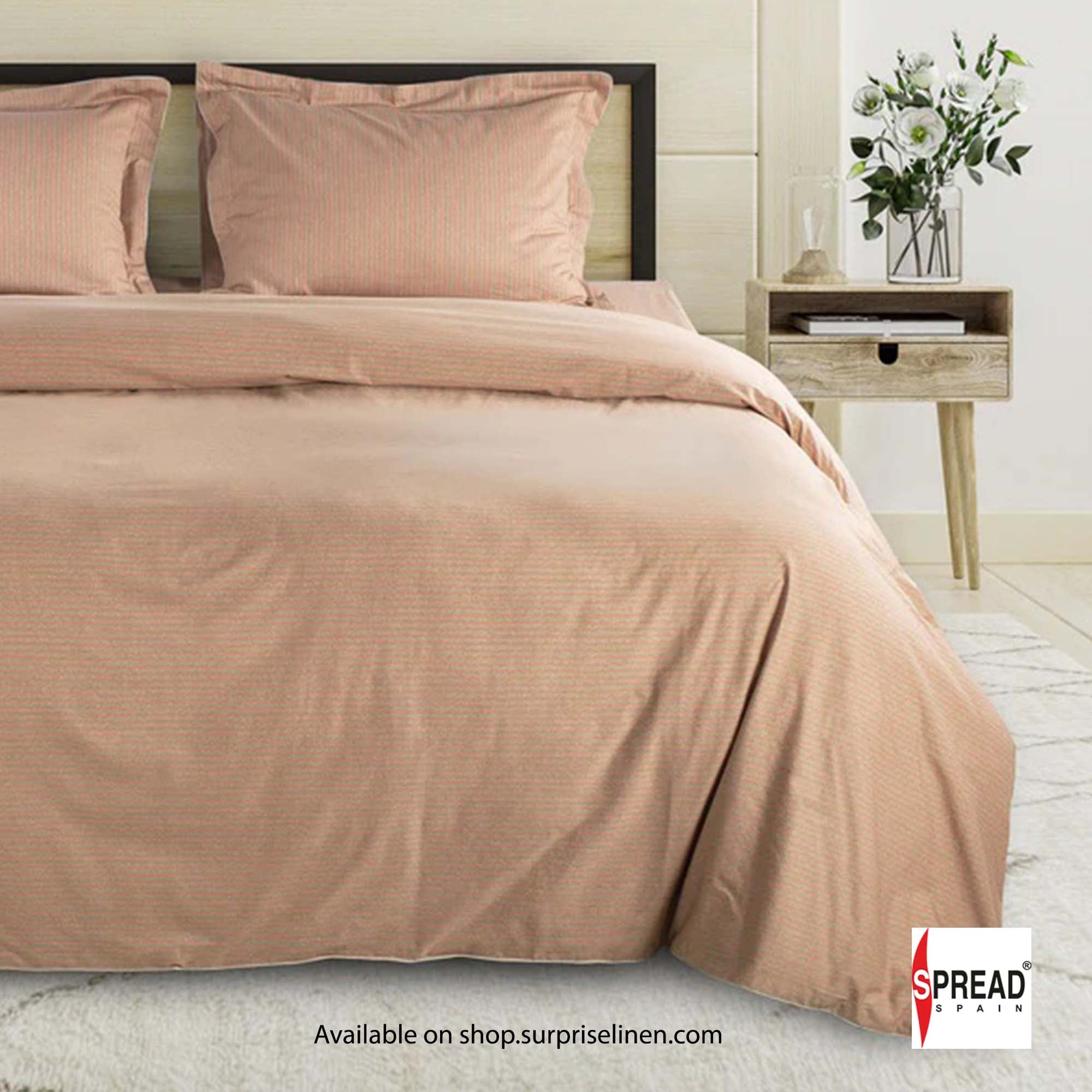 Spread Spain - The Geo Tokyo 500 Thread Count Cotton Bedsheet Set (Salmon)