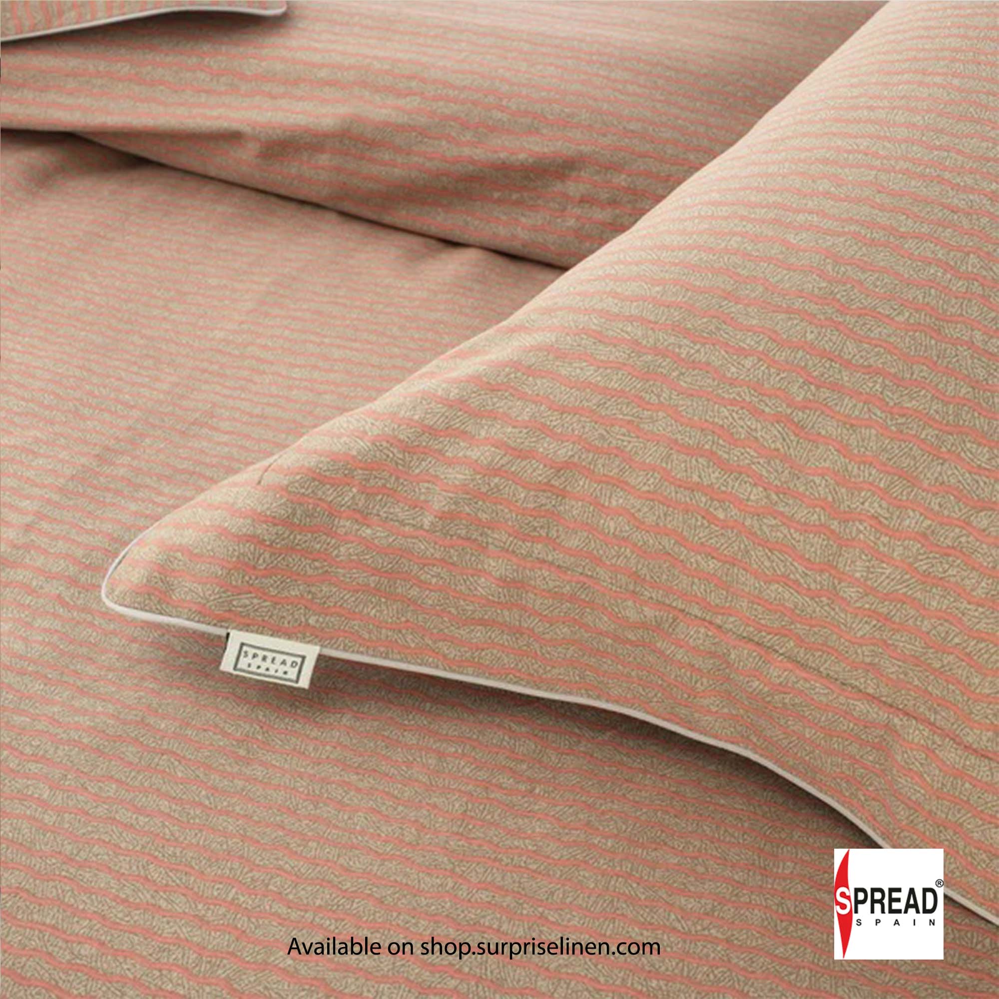 Spread Spain - The Geo Tokyo 500 Thread Count Cotton Bedsheet Set (Salmon)