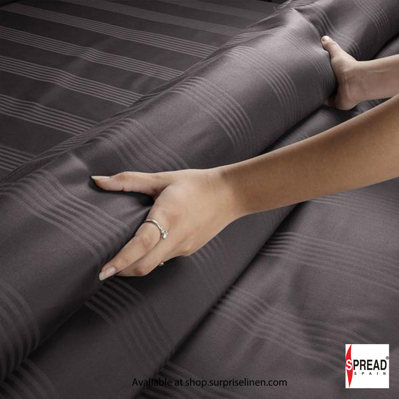 Spread Spain - 450TC Premium Cotton Barcode Bedsheet Set (Fudge)