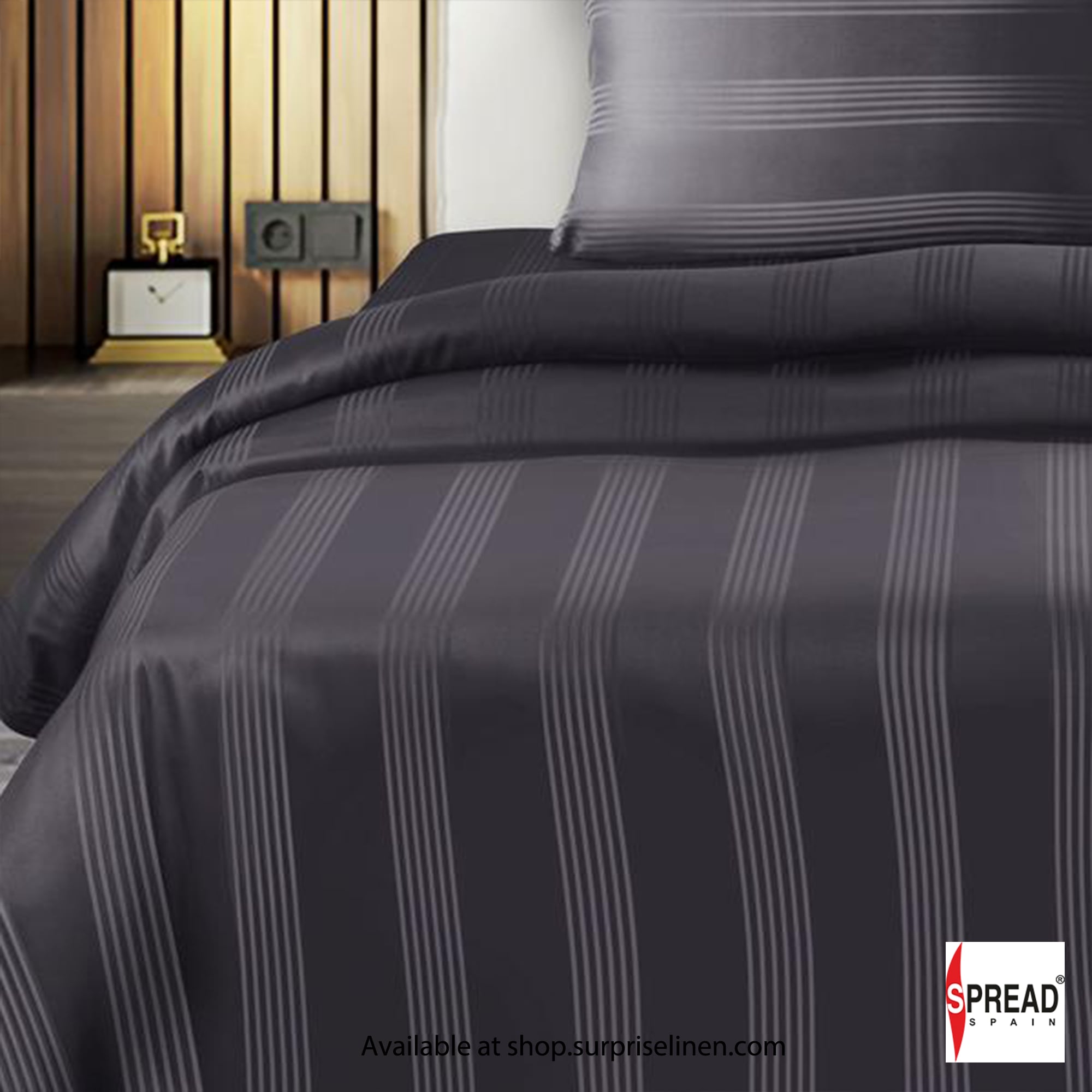 Spread Spain - 450Thread Count Premium Cotton Barcode Bedsheet Set (Fudge)