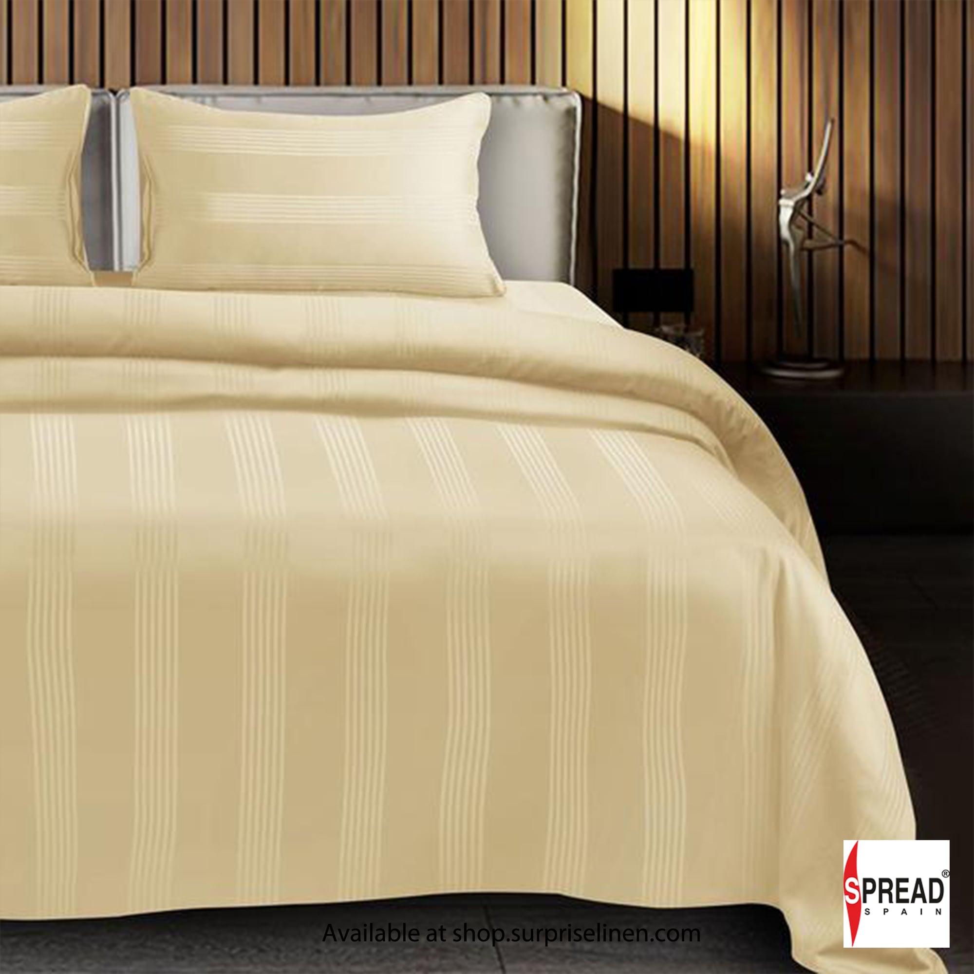 Spread Spain - 450Thread Count Premium Cotton Barcode Bed Sheet Set (Gold)