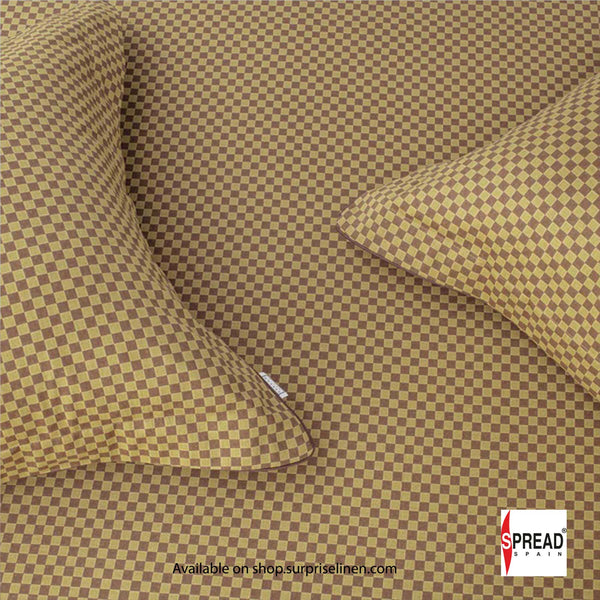 Spread Spain - The Geo Tokyo 500 Thread Count Cotton Bedsheet Set (Brown)