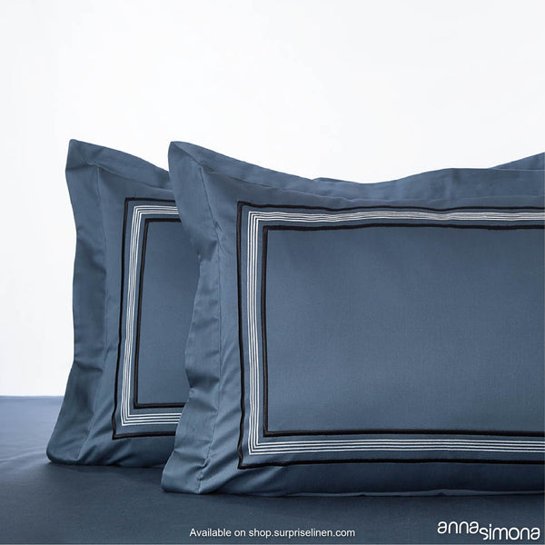 Anna Simona - Mandarin Bedsheet Set (Sapphire Blue)
