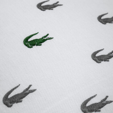 Lacoste - Once Upon a Crocodile 3 Pcs Duvet Cover Set made in 100% Organic Cotton (White)