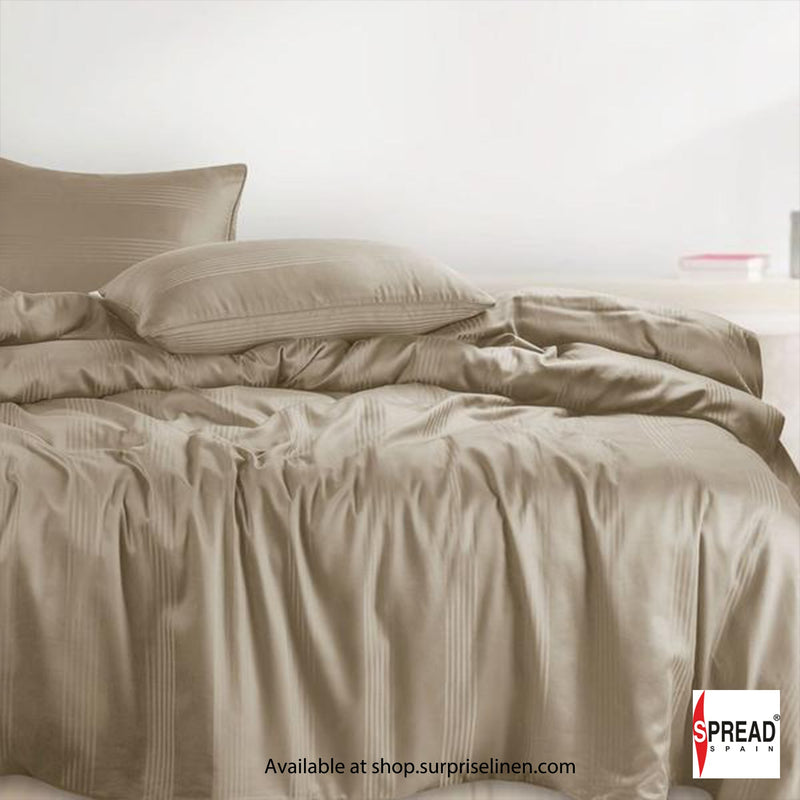 Spread Spain - 450TC Premium Cotton Barcode Bedsheet Set (Stone)
