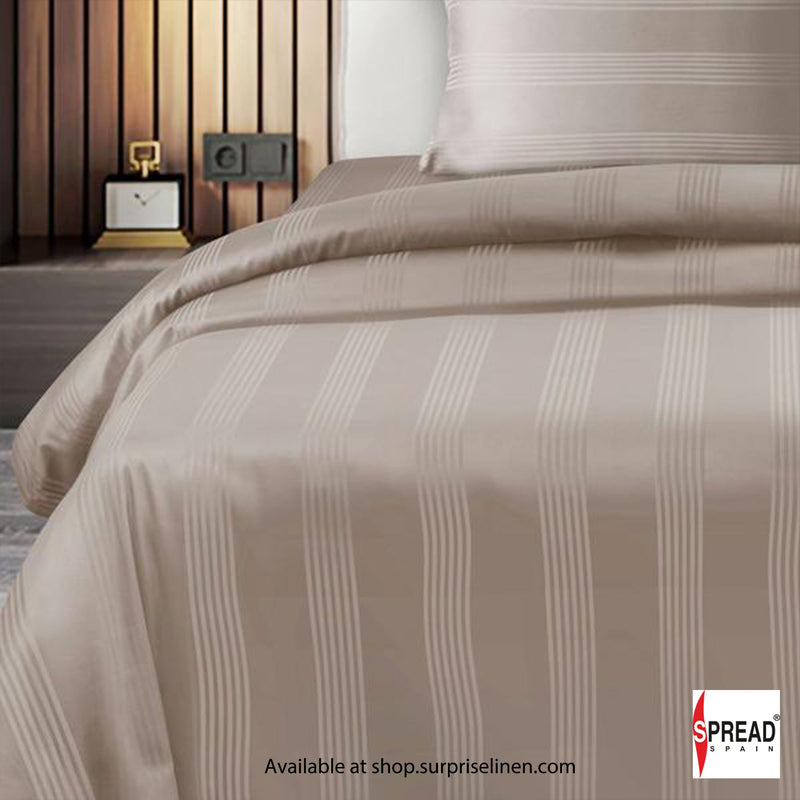 Spread Spain - 450TC Premium Cotton Barcode Bedsheet Set (Taupe)